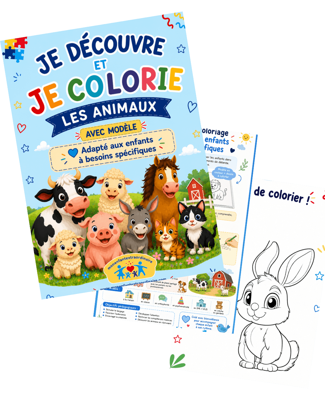 Cahier de coloriage éducatif et inclusif