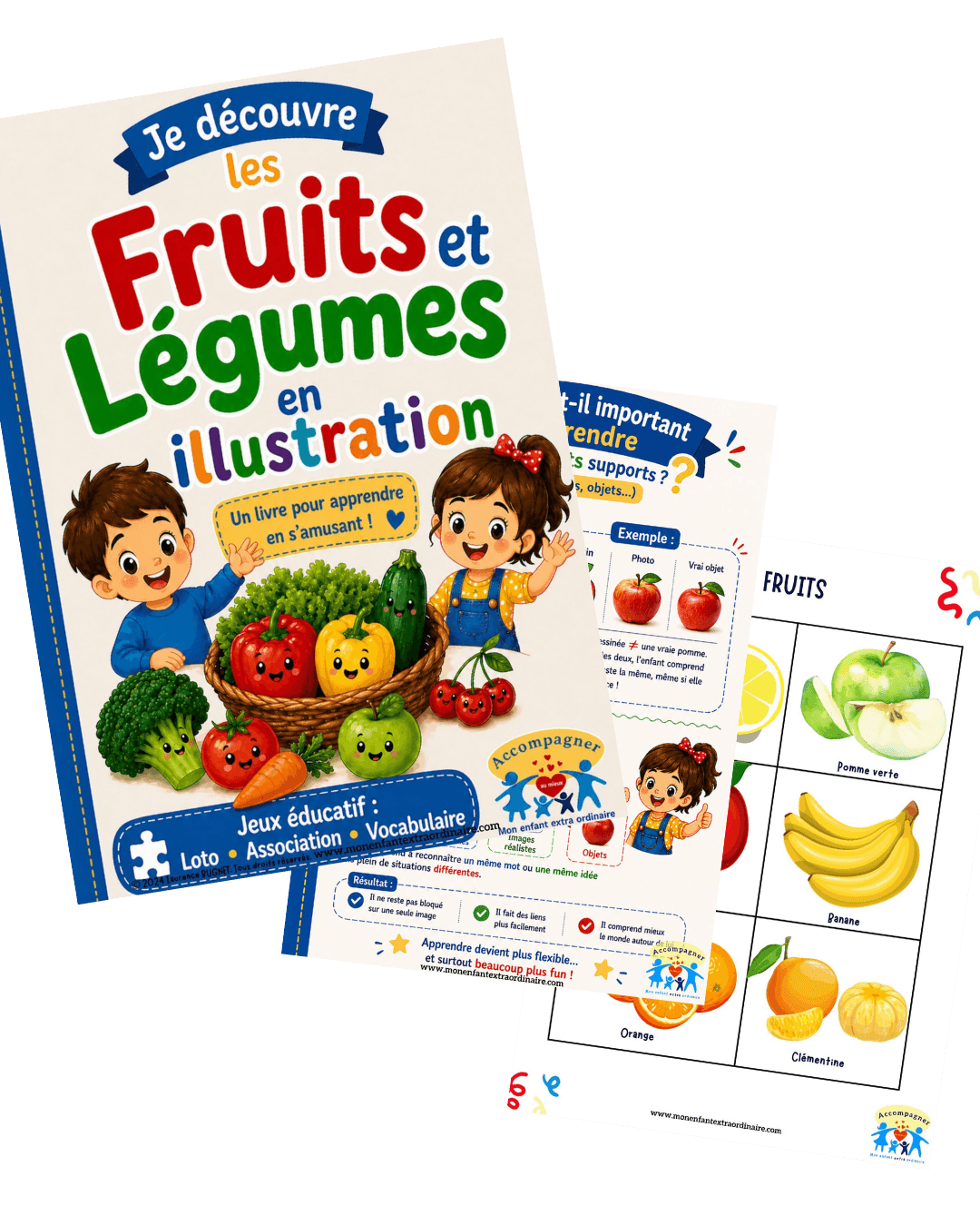 Je découvre les fruits et légumes en illustrations